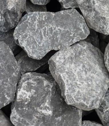 [DEC-GRO-SGO-01137] Crushed charcoal gabion stone 4"-8" by the lb