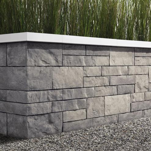 [HAR-WAL-SGO-02637] Techo-Bloc Brandon 180 Wall Corner/Pillar 10x14" (Shale Grey)