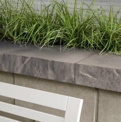 [HAR-WAL-SGO-02657] Techo-Bloc Brandon Cap 90mm 14"x16" (Shale Grey)