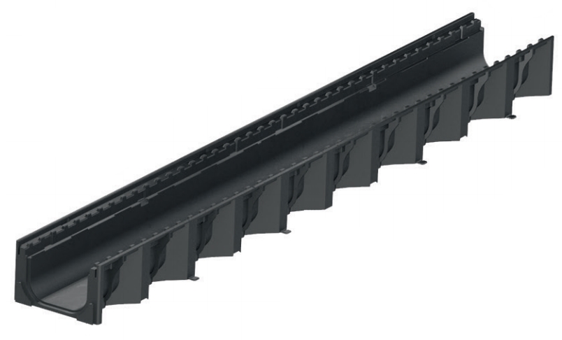 [ACC-DRA-SGO-00107 + 319200] ACO Hexaline Plastic Channel 1m Black