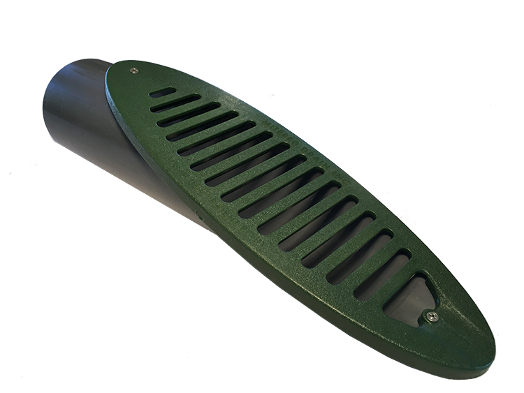 Mitred Drain Green HPDE Grate 4" Sch40 (L)