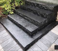 [NSI-STE-OOO-06197] Steps Kota Black Limestone 6"R (3' (36"))