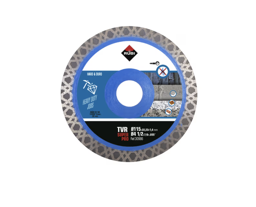 [HAR-ACC-SGO-01294 +HP-RT-30986] Tools TVR 115 Rubi Superpro 4.5" Hard & Duro Cutting/Grinding Blade