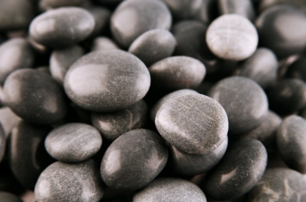 [HOM-FIR-OOO-04375] Fire Stones Highly Polished (20lbs) (1-2", Slate-Black)