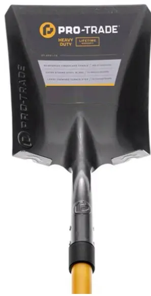 [ACC-OTH-SOO-08566 + PT/SPS1-FG] Tools Square Point Shovel Open Back 48" Fiberglass Handle (L)