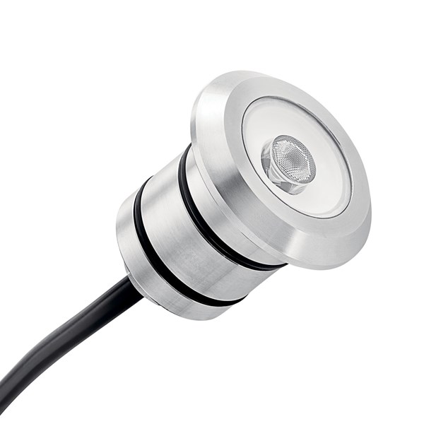 All Purpose LED Accent 2w 100Lm Recessed w/changeable optics (20,40 & 75 deg) Cast Brass & SS