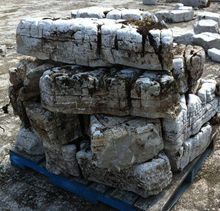 Crated and Skidded Moss Rock