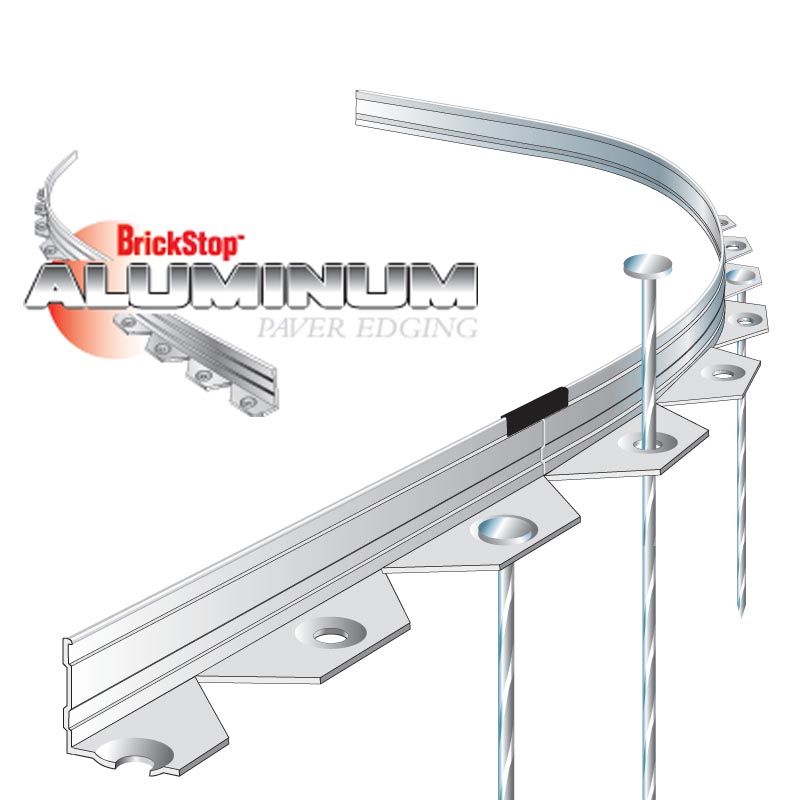 Brickstop #150 Edge Restraint Aluminum 1.5" x 8'4"