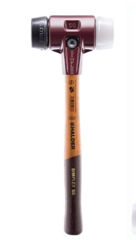 [ACC-OTH-SGO-00315 + HP-HTWM6] Tools White Super Plastic + Black Halder Simplex 60 mm Original Mallet (L)