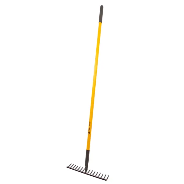 [ACC-OTH-SOO-08562 + PT/LHR1-FG] Tools Level Head Rake 16 Tine Steel Head 60" Fiberglass Handle (L)